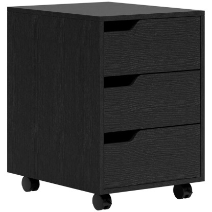 HOMCOM Cajonera de Oficina con Ruedas Mueble Archivador con 3 Cajones, Aosom