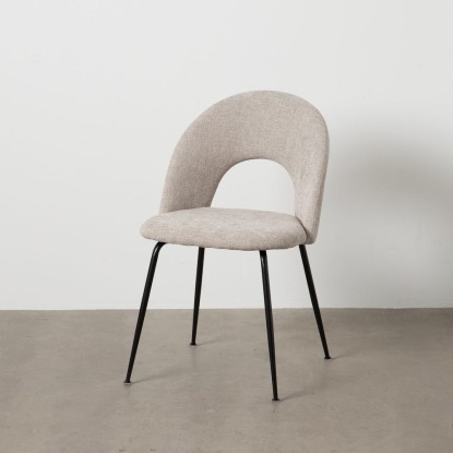 Silla gris tejido-metal contract 49 x 60 x 81 cm, Wood Nature