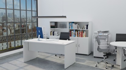 Mesa recta serie euro 2000 (160 x 80), Euromof