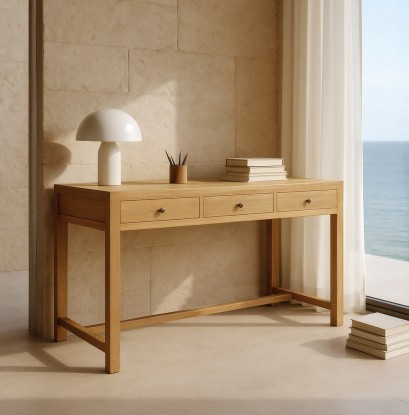 Mueble auxiliar natural madera mindi 130 x 55 x 77 cm, Wood Nature