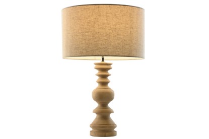 LAMPARA SOBREMESA MANGO ALGODON 40X40X60 NATURAL, Wabitap