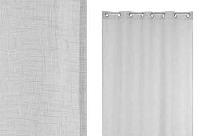 CORTINA POLIESTER 140X260X260 8 ANILLAS GRIS, Wabitap