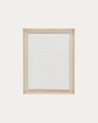 Cuadro Annia de papel maché blanco 90 x 70 cm, Kave Home