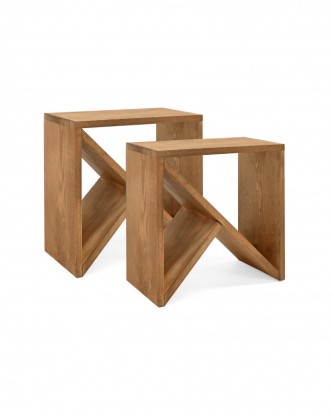 Pack de 2 Mesitas Stoke roble oscuras, The Wood Taylor