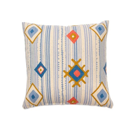 MYC HOME LINENS - FUNDA DE COJÍN ESTAMPADO DE ALGODÓN M/RUSH AZUL, MYC Home Linens