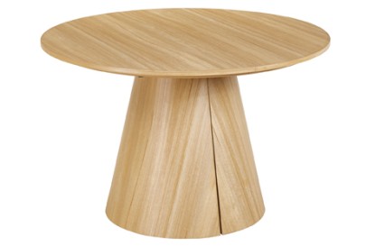 Mesa comedor redonda extensible damiano 120 - 160 - 200 x 120 cm oak >(ext independientes) , Adec Group