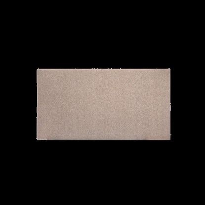 Beldad - Cabecero tapizado de poliester liso en color marrón de 180x80cm, Decowood