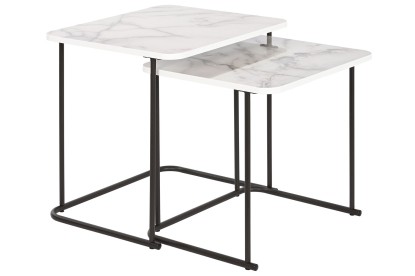 MESITA AUXILIAR SET 2 MDF 51X43X49 SIMIL MARMOL, Wabitap