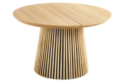 Mesa comedor redonda extensible keanu 120 - 160 - 200 x 120 cm oak, Adec Group