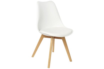 SILLA PP PU 48X55X83 ACOLCHADO BLANCO, Wabitap