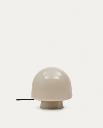 Lámpara de mesa Reig de cristal gris, Kave Home