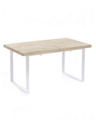 Mesa de comedor extensible Lange blanca, The Wood Taylor