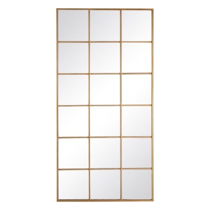Espejo ventana oro metal-cristal 90 x 3 x 180 cm, Wood Nature