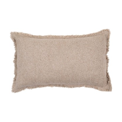 Cojín beige oscuro algodón-poliéster 50 x 30 cm, Wood Nature