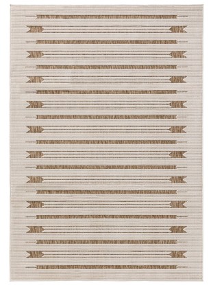 Alfombra de exterior & interior Kaleo Cream/Beige 230x160cm, Benuta