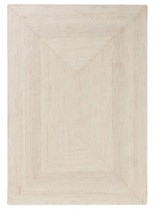 Alfombra de yute Jutta Ivory 170x120cm, Benuta