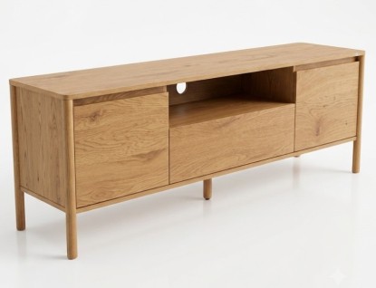 Mueble de Tv Blair de 3 puertas Roble, Luma Home