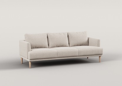 Dracena – Sofá de 3 Plazas beige con tela easy clean, Luma Home
