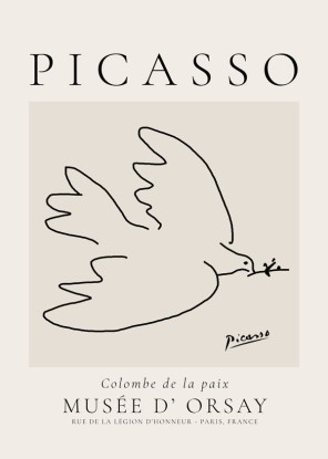 Pablo Picasso Animals Drawings Dove La colombe de paix, Artesta