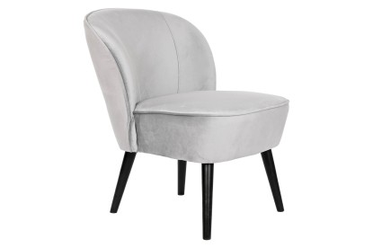 BUTACA POLIESTER MADERA 59X66X76 TERCIOPELO GRIS, Wabitap