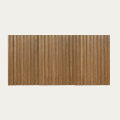 Bali - Cabecero de madera maciza en tono roble oscuro de 180cm, Decowood