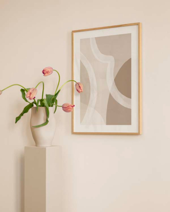 Cuadro blanco BEIGE ABSTRACT NO1 POSTER 50x70 , Desenio