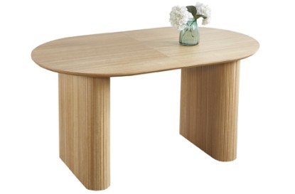 Mesa comedor oval extensible 150 - 190 - 230 cm pietra oak, Adec Group