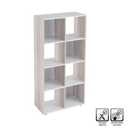 Estantería 4 baldas pb blanco 60 x 29 x 120 cm, Unimassa
