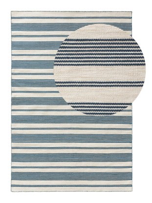 Alfombra de exterior & interior Rida Beige/Azul 160x230cm, Benuta