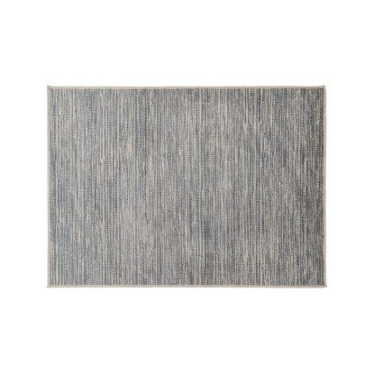 Alfombra beige-azul viscosa 160 x 230 cm, Wood Nature