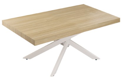 Mesa comedor extensible leonardo 160 - 240 x 90 cm oak / blanco (ext independ), Adec Group