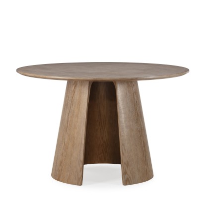 MESA REDONDA ZURI 120CM BLANCO LAVADO, Marckeric