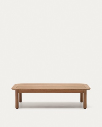 Mesa de centro exterior Sacova de madera maciza de eucalipto 140 x 89 cm FSC 100%, Kave Home