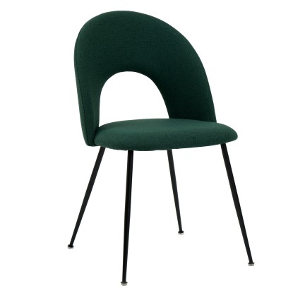Silla tapizada verde Noa con tela ''easy clean'', Luma Home