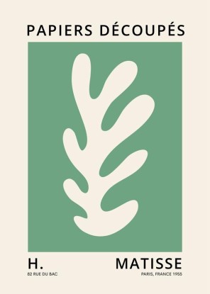 Henri Matisse GREEN papiers découpés I, Artesta