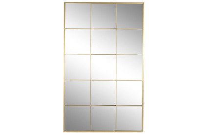 ESPEJO HIERRO CRISTAL 90X2X150 VENTANA DORADO, Wabitap