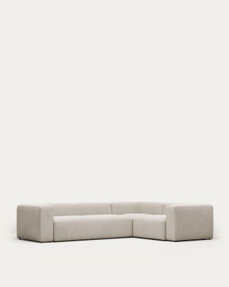 Sofá rinconero Blok 4 plazas beige 230x320cm, Kave Home