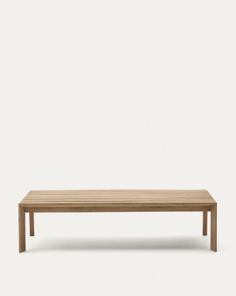 Mesa de centro Ambra de madera maciza de acacia con acabado claro 82,5 x 140 cm, Kave Home