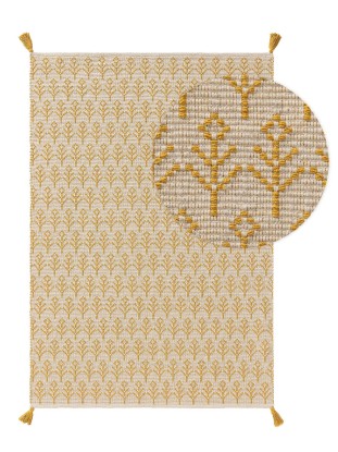 Alfombra lavable para niños Elli Amarillo - 120x170, Benuta