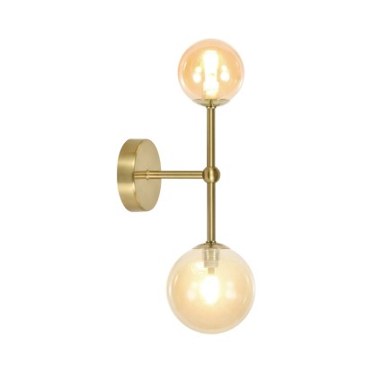 APLIQUE 2L.GALAXIA LATÓN AMBAR 2 X 28W G-9, AJP