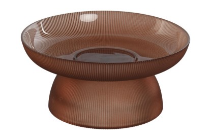 CENTRO MESA CRISTAL 23,5X23,5X11 MATE MARRON, Wabitap
