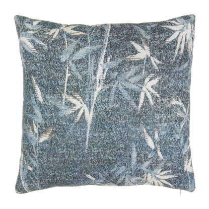 Cojín hojas azul algodón textil/hogar 45 x 45 cm, Wood Nature