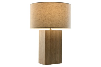LAMPARA SOBREMESA MARMOL ALGODON 40X40X59 BEIGE, Wabitap