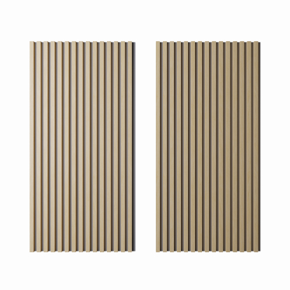 Set de 2 Paneles acústicos de pared de MDF Oak y Gris de 120x60, Luma Home