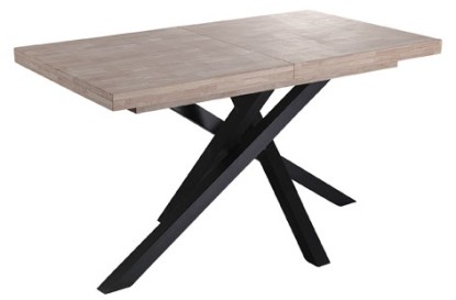 Mesa comedor extensible xena 140 - 180 - 220 x 90 cm roble honey / negro, Adec Group