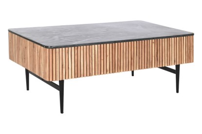 MESA CENTRO ACACIA MARMOL 115X65X45 NEGRO, Wabitap