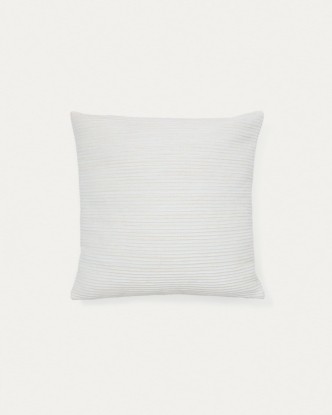 Funda de cojín Minec 100% algodón beige 45 x 45 cm, Kave Home
