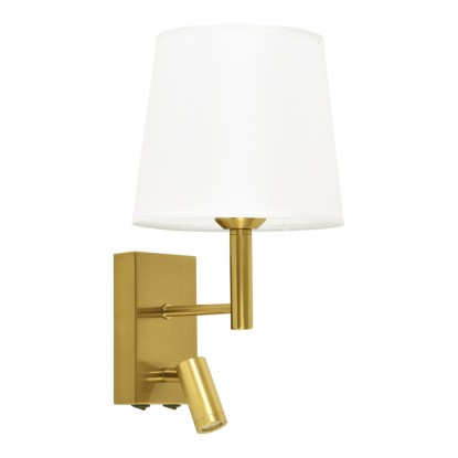 APLIQUE ARLA LATÓN 1 X E-27 + LED 3W 300LM 4000K, AJP