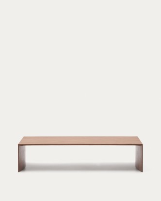 Mesa de centro Litto de chapa de nogal 140 x 70 cm, Kave Home