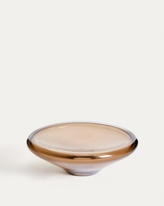 Centro de mesa Zolira de vidrio marrón Ø 27 cm, Kave Home